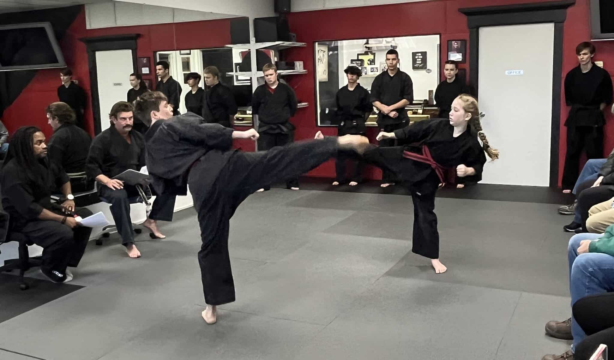 Two area youths attain karate junior black belts