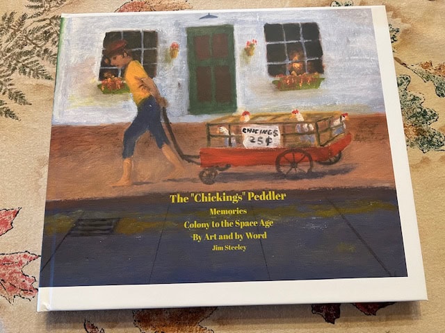 Vintage-style cover of "The Chickings' Peddler" with a street scene illustration.