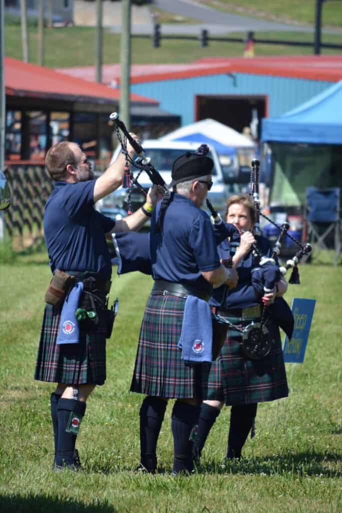 Scottish bagpipe player