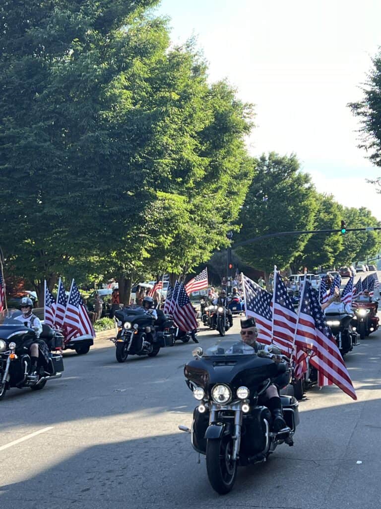 patriotic motorcycle riders