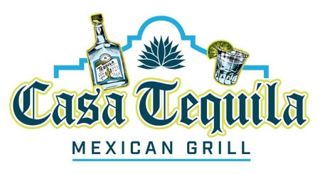 Casa Tequila Mexican Grill logo with tequila bottle and lime.