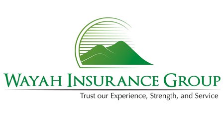Wayah Insurance Group logo with mountain and sun design.
