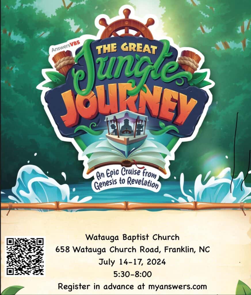 Jungle Journey cruise event at Watauga Baptist Church in Franklin, NC.