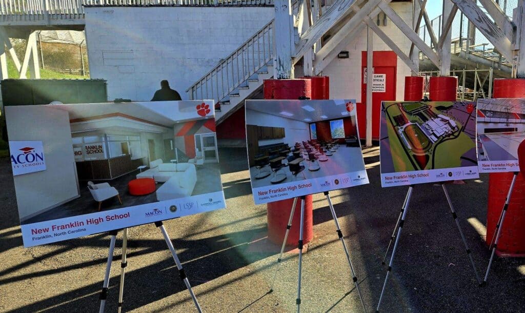Franklin High School groundbreaking event in Franklin community, new high school construction.