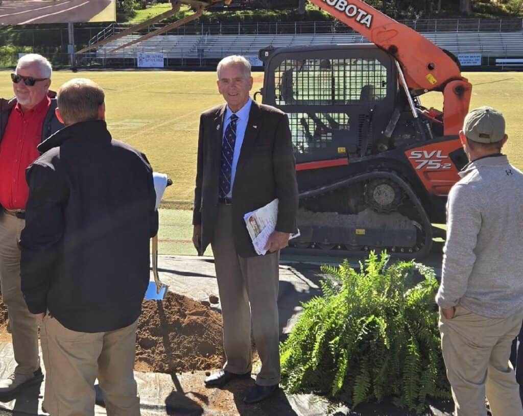 Franklin community officials break ground for new high school in Macon, Georgia.