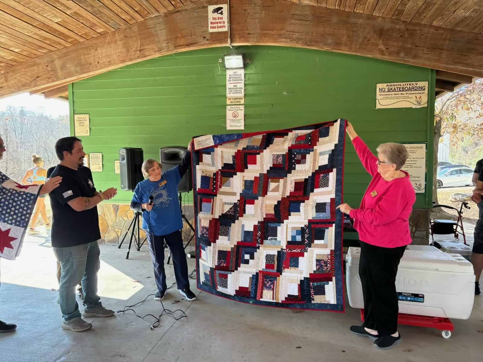 Veterans presented with Quilts of Valor