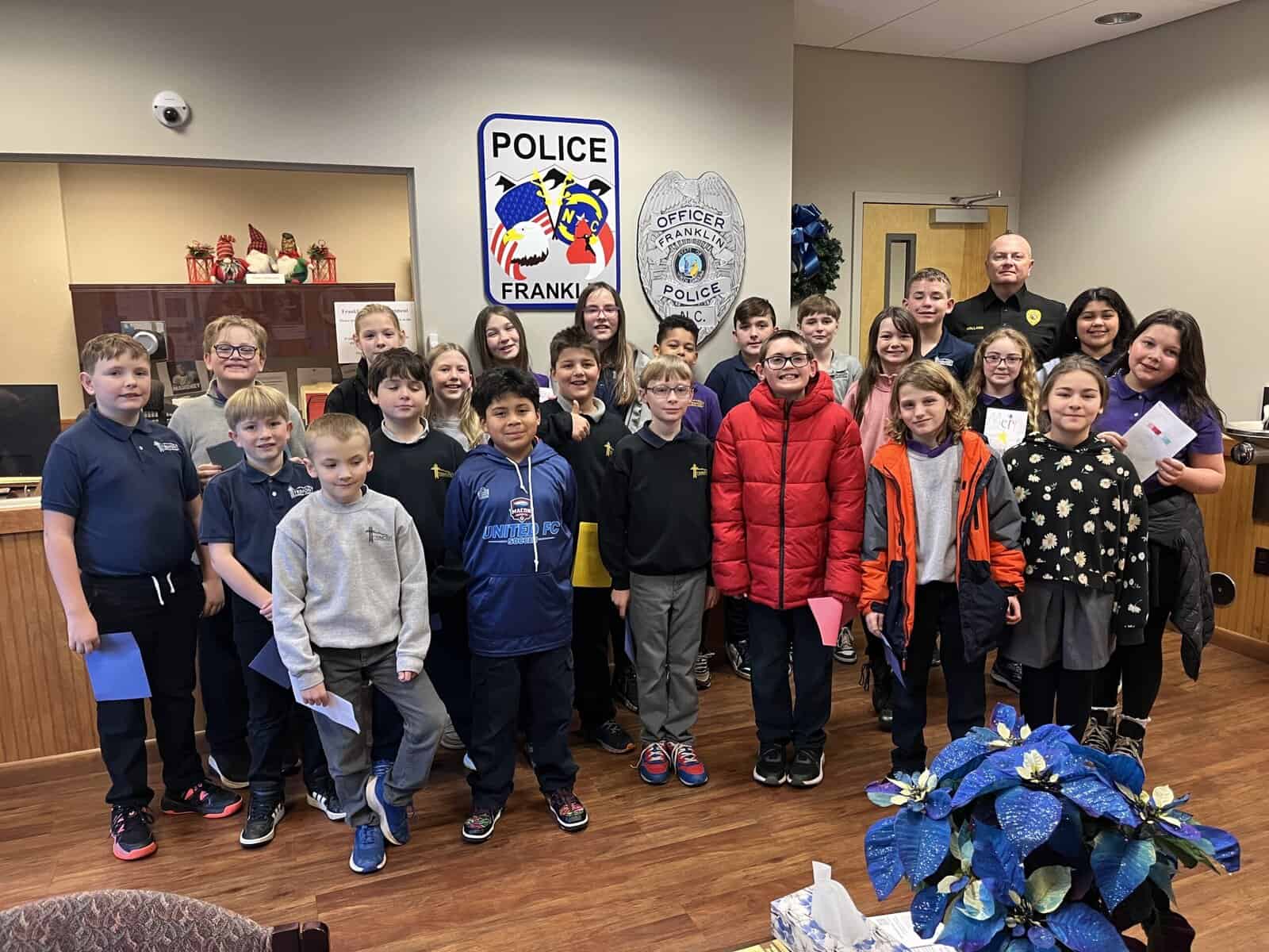 Trimont fourth-graders deliver appreciation cards to first responders