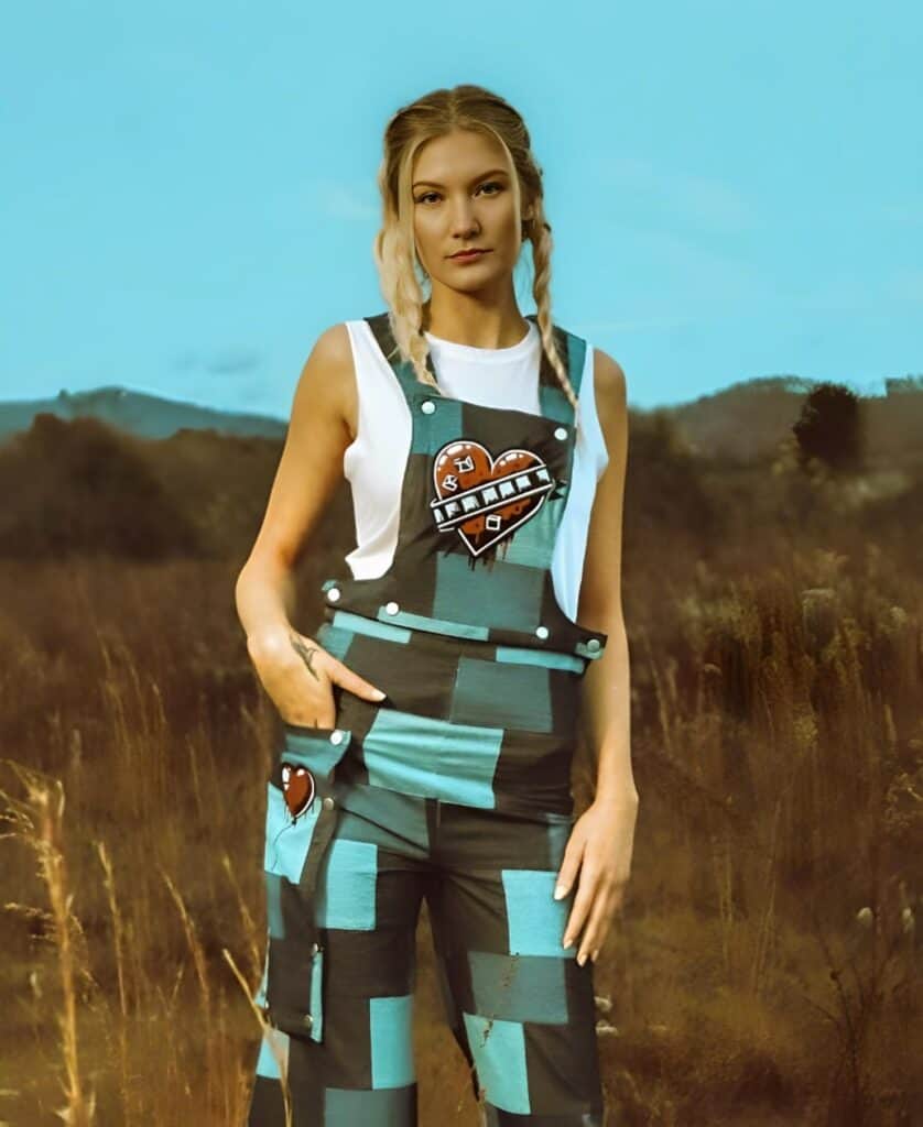 Fashion model wearing Macon Sense apparel for New York City Fashion Week.