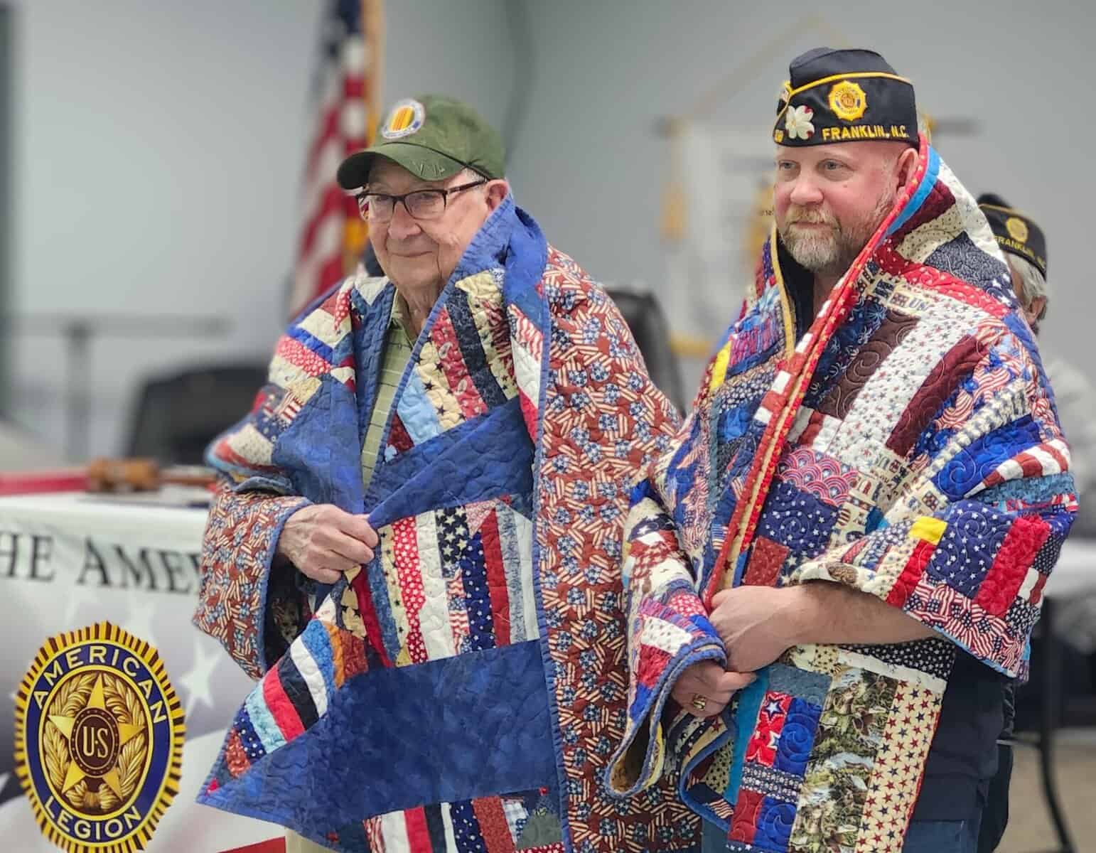 Father and Son Army veterans receive Quilts of Valor 