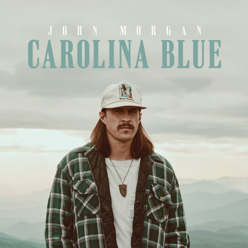 John Morgan Carolina Blue album cover with scenic mountain background.