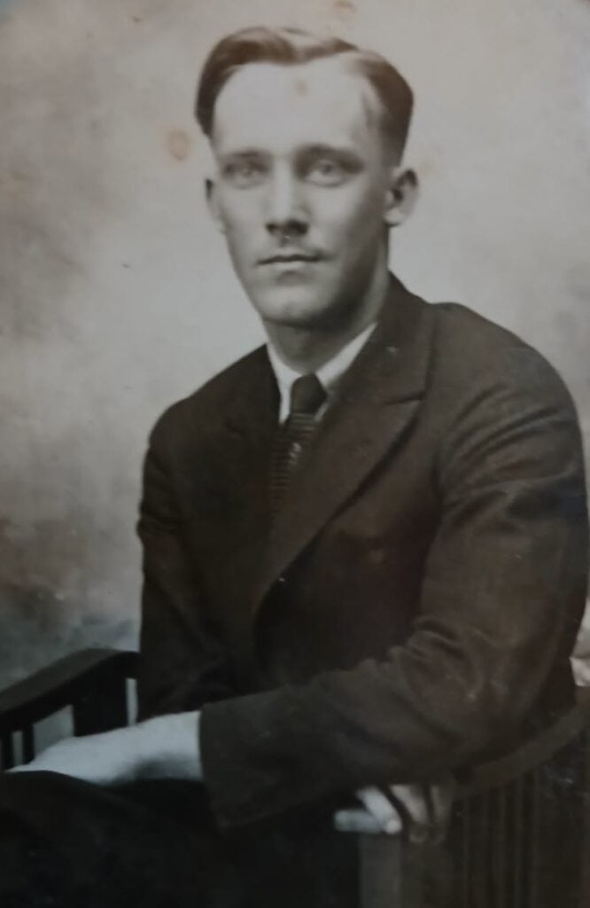 Historical photo of T.M. Rickman Store founder, celebrating 100 years of local business.