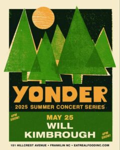 Yonder Summer Concert Series 2025 with outdoor music event in Franklin NC.