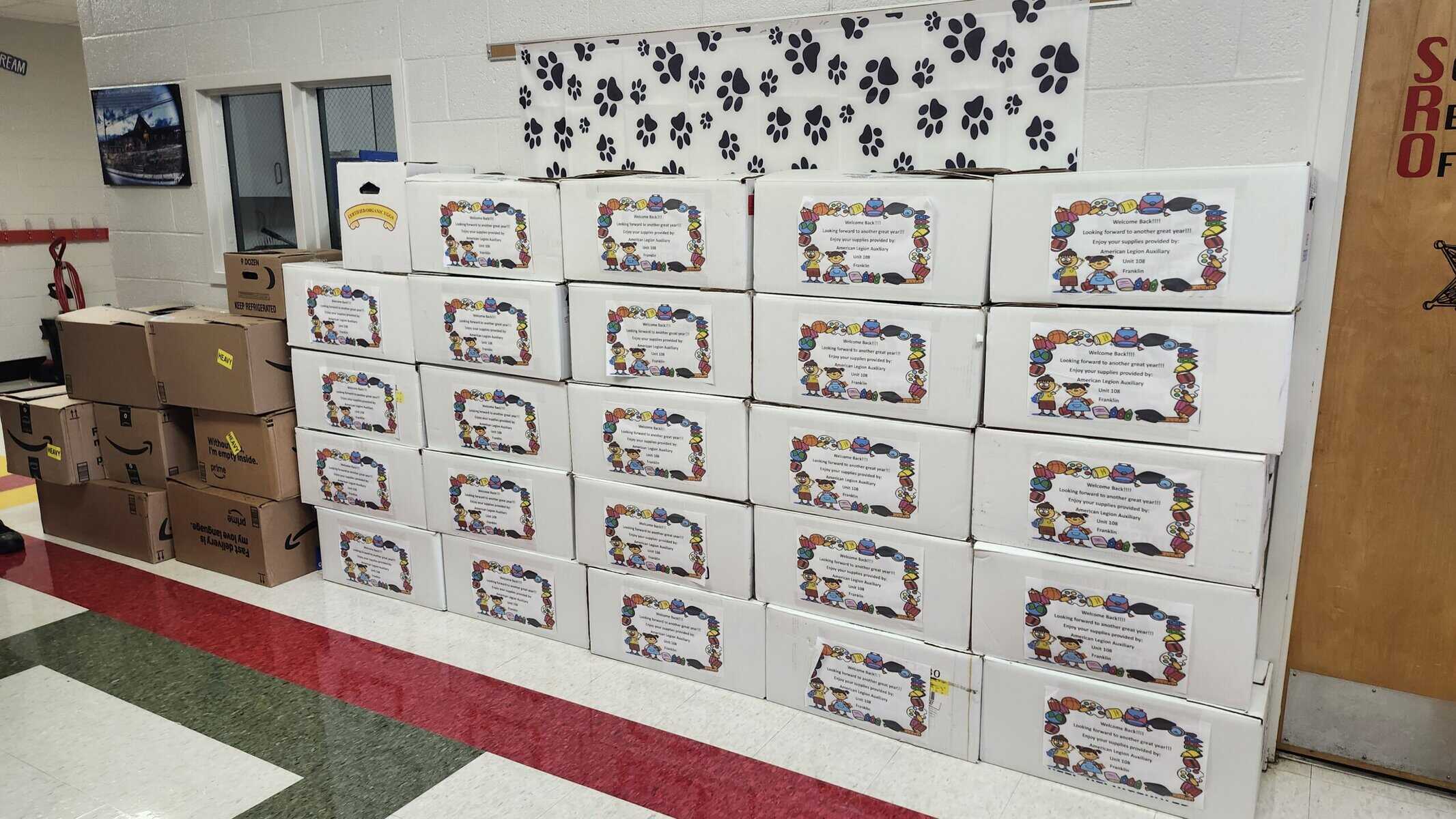 American Legion Auxiliary Unit 108 provides supplies to East Franklin