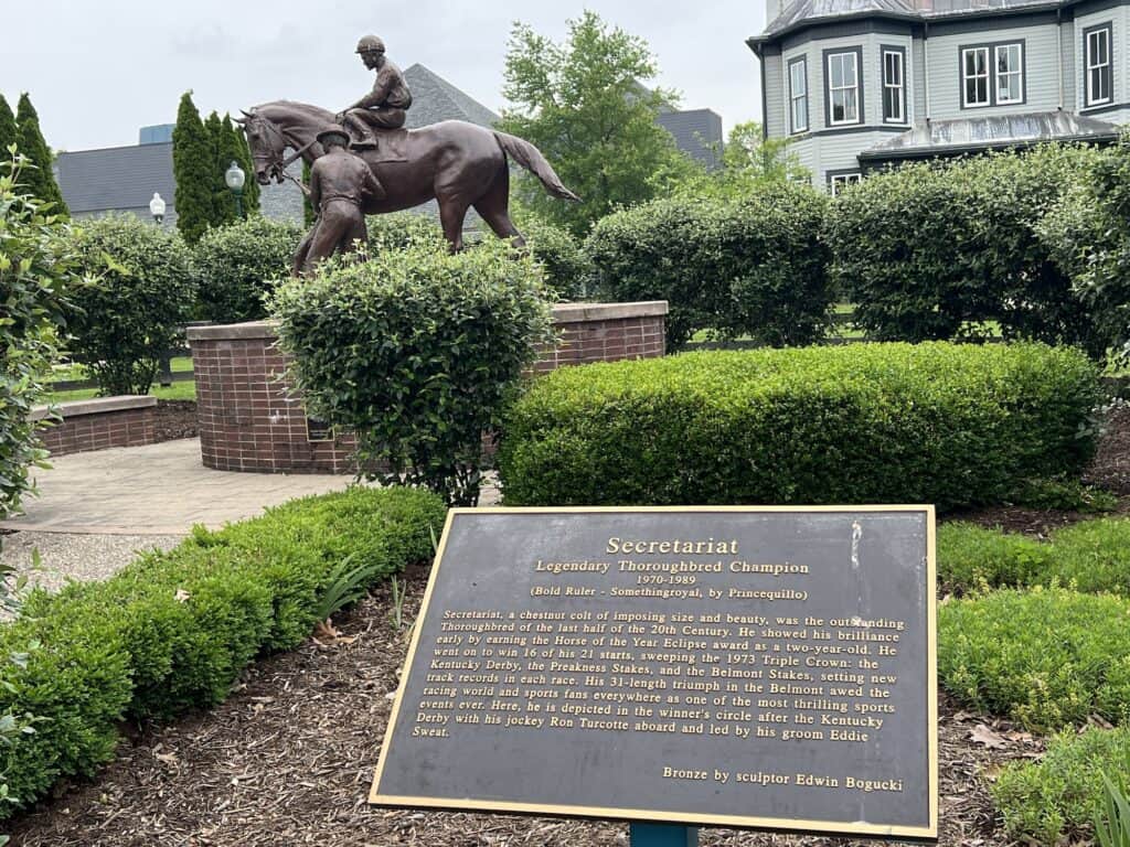 Statue of a boy riding a horse at Ark Encounter, symbolizing faith and history.