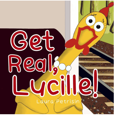 Franklin character from "Get Real, Lucille!" book by Laura Petrisin, colorful and playful illustrati.