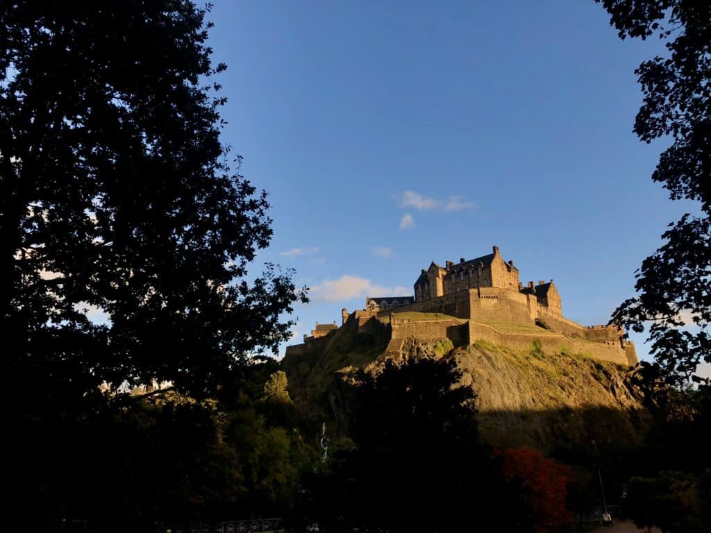 Historic Scottish Tartan Museum with castle architecture and scenic surroundings.