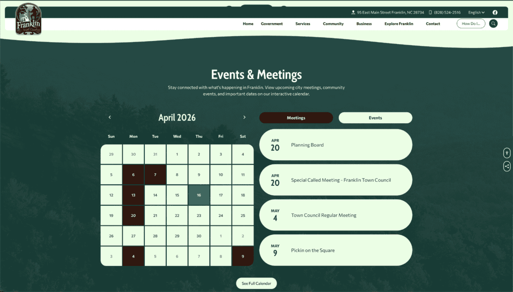 Franklin's new website debut for Macon Sense with events and community updates.