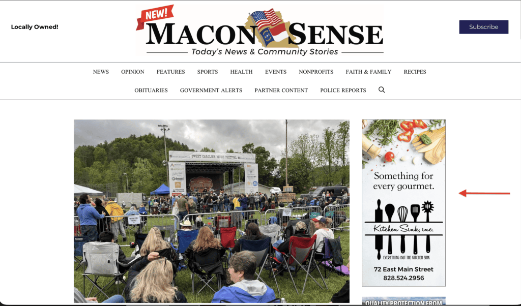 Community event with outdoor concert and audience in Macon, Georgia.