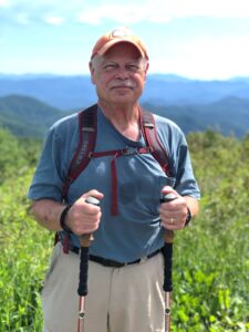 Experienced hiker enjoying scenic views on the Appalachian Trail.