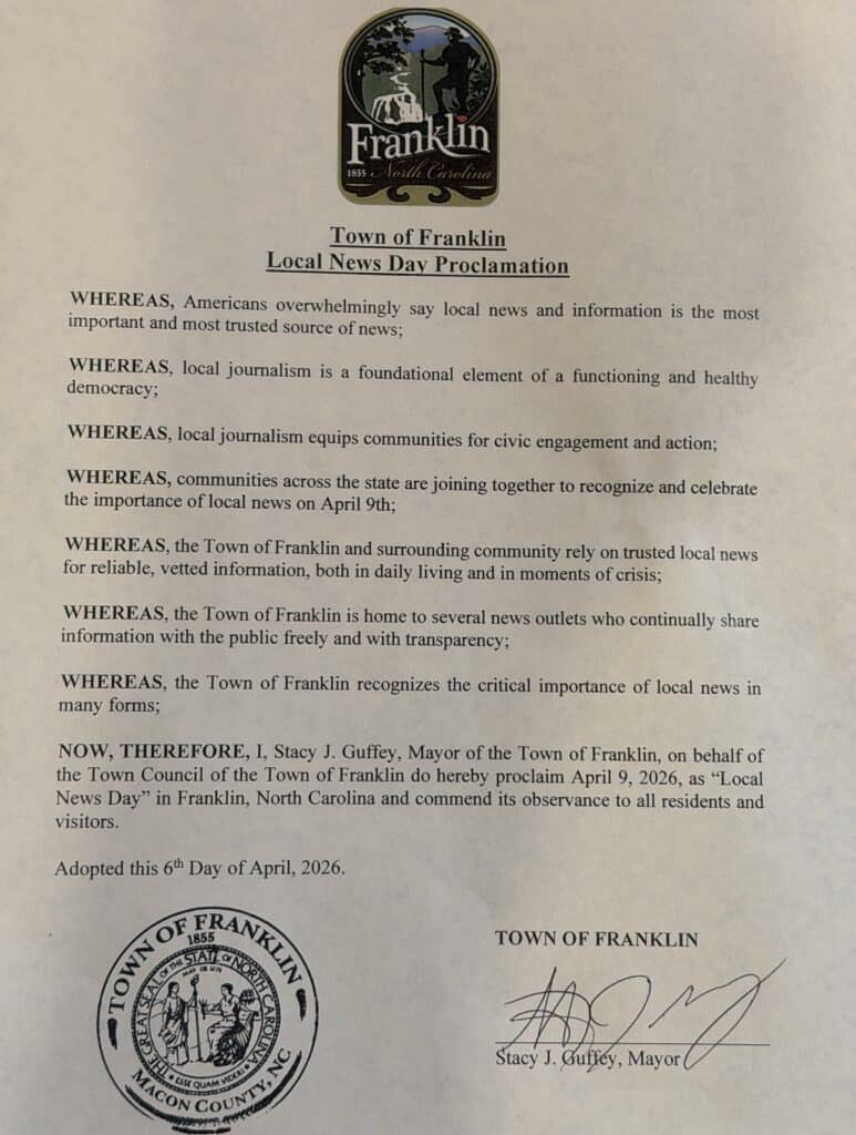 Macon Sense celebrates Local News Day with community updates and local journalism in Franklin.