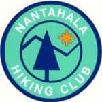 Nantahala Hiking Club logo featuring a pine tree and mountain design.