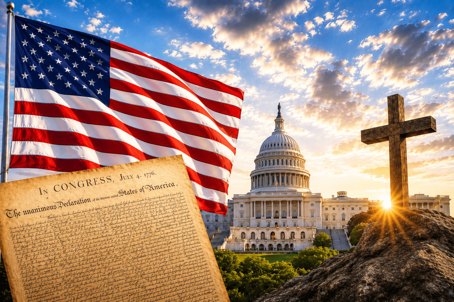 The Flag we honor and the King we serve