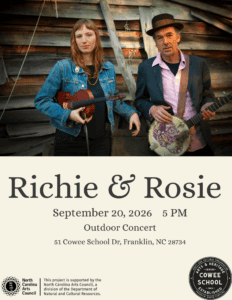 Richie and Rosie Outdoor Concert at Cowee School Arts & Heritage Center