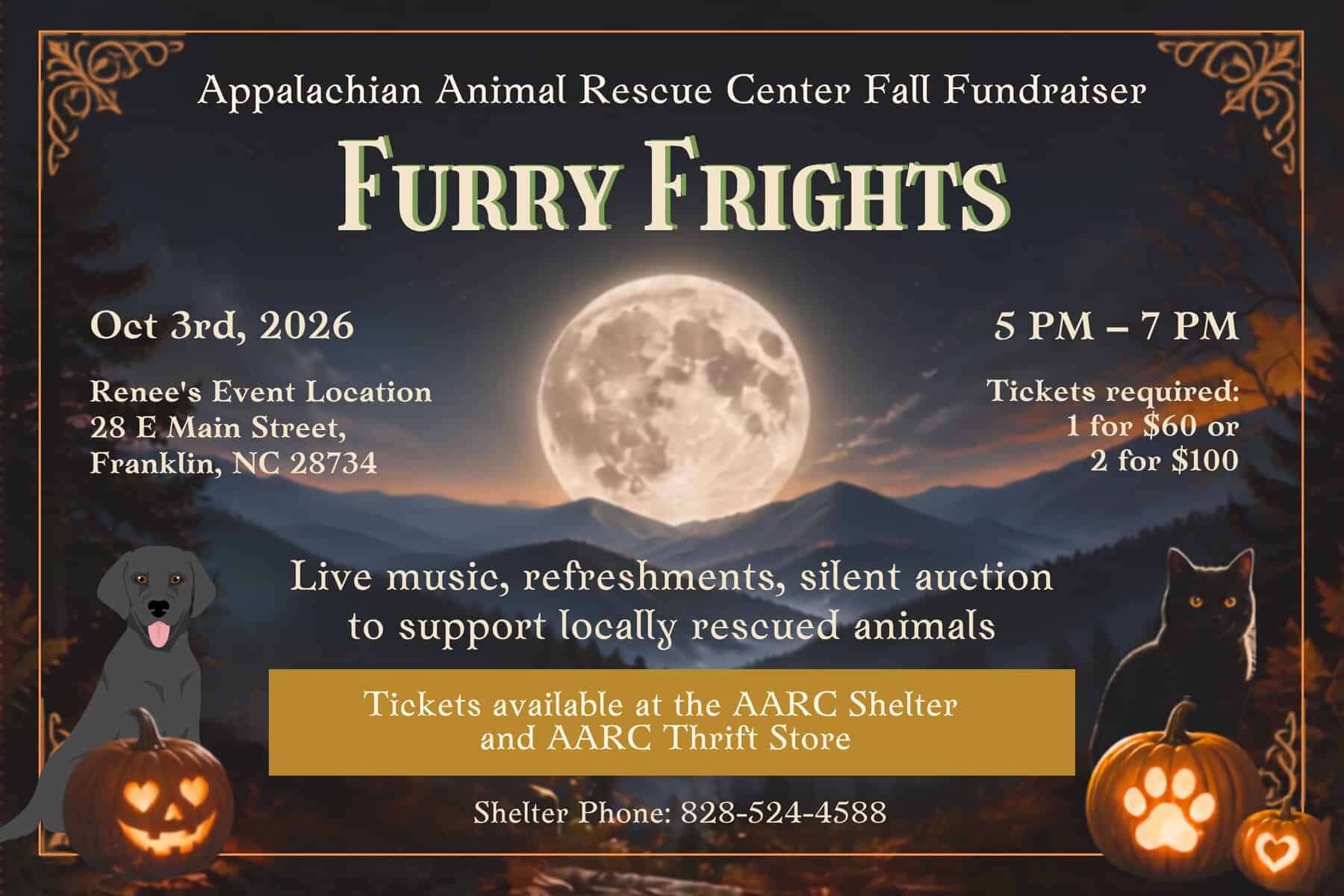 Furry Frights AARC Fundraiser