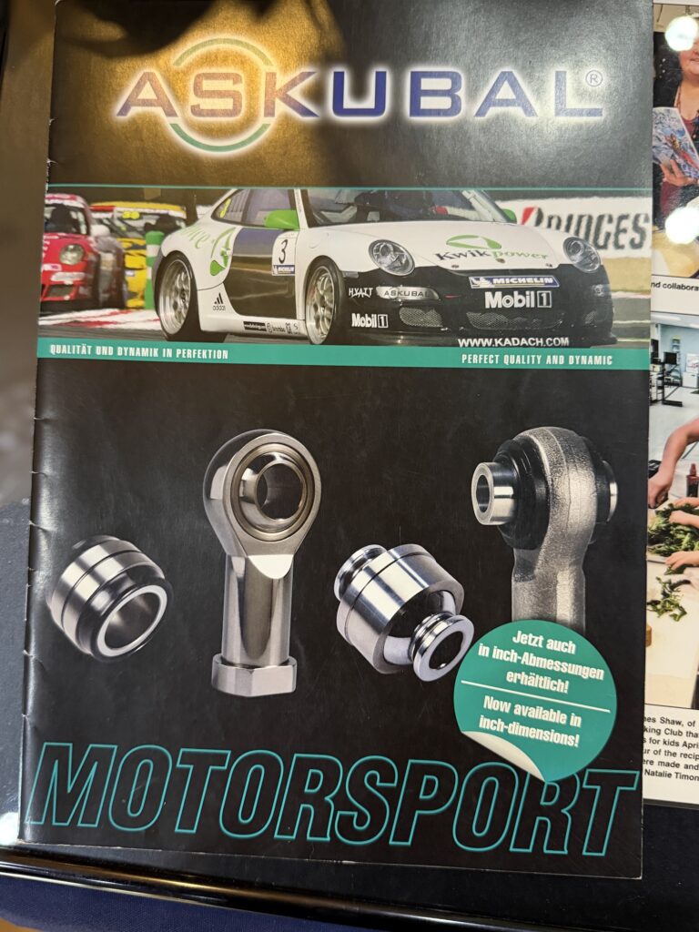 ASKUBAL Motorsport wheel bearings and suspension parts for racing cars.