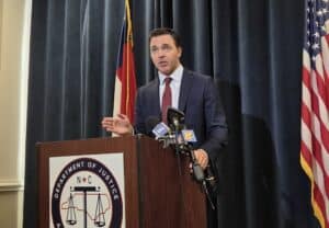 North Carolina attorney general announces new complaint tool for gas tax fraud.
